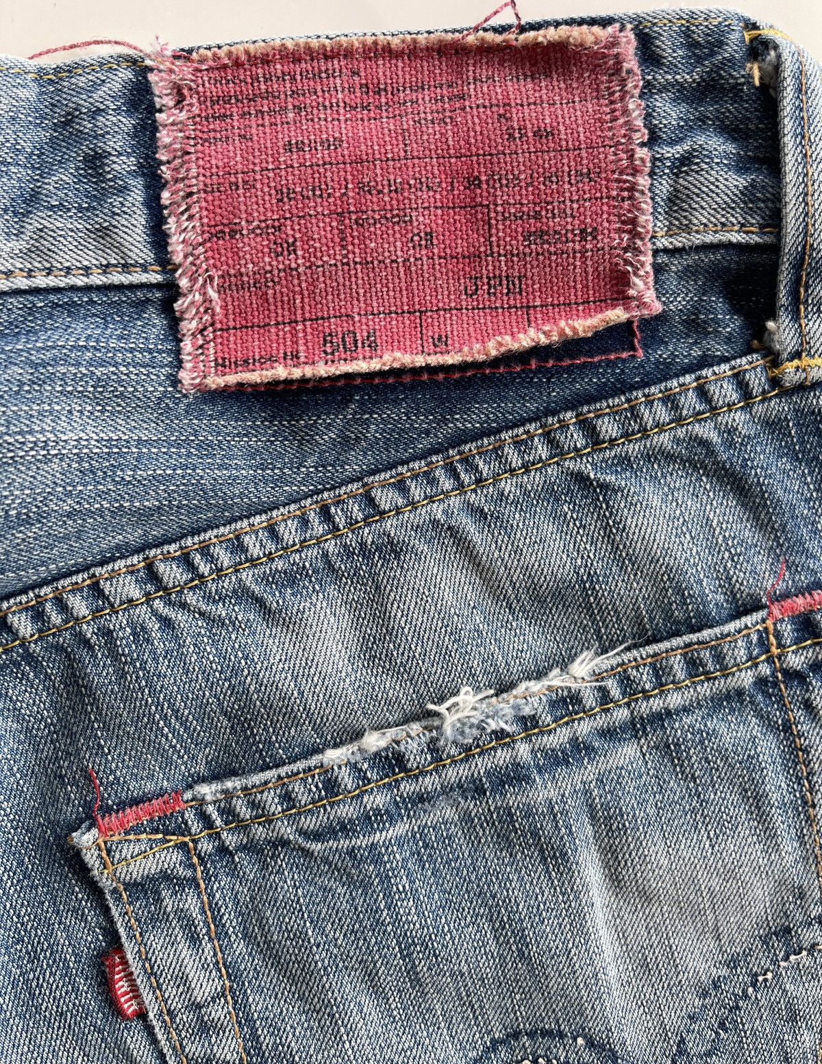 Japanese Brand Vintage Edwin 504 Distressed Denim Streetwear Size US 30 / EU 46 - 10 Thumbnail