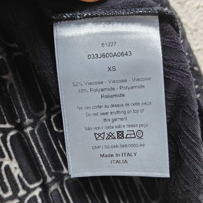 Dior Dior Co-branded black hollow LOGO full print short sleeves Size US S / EU 44-46 / 1 - 6 Thumbnail