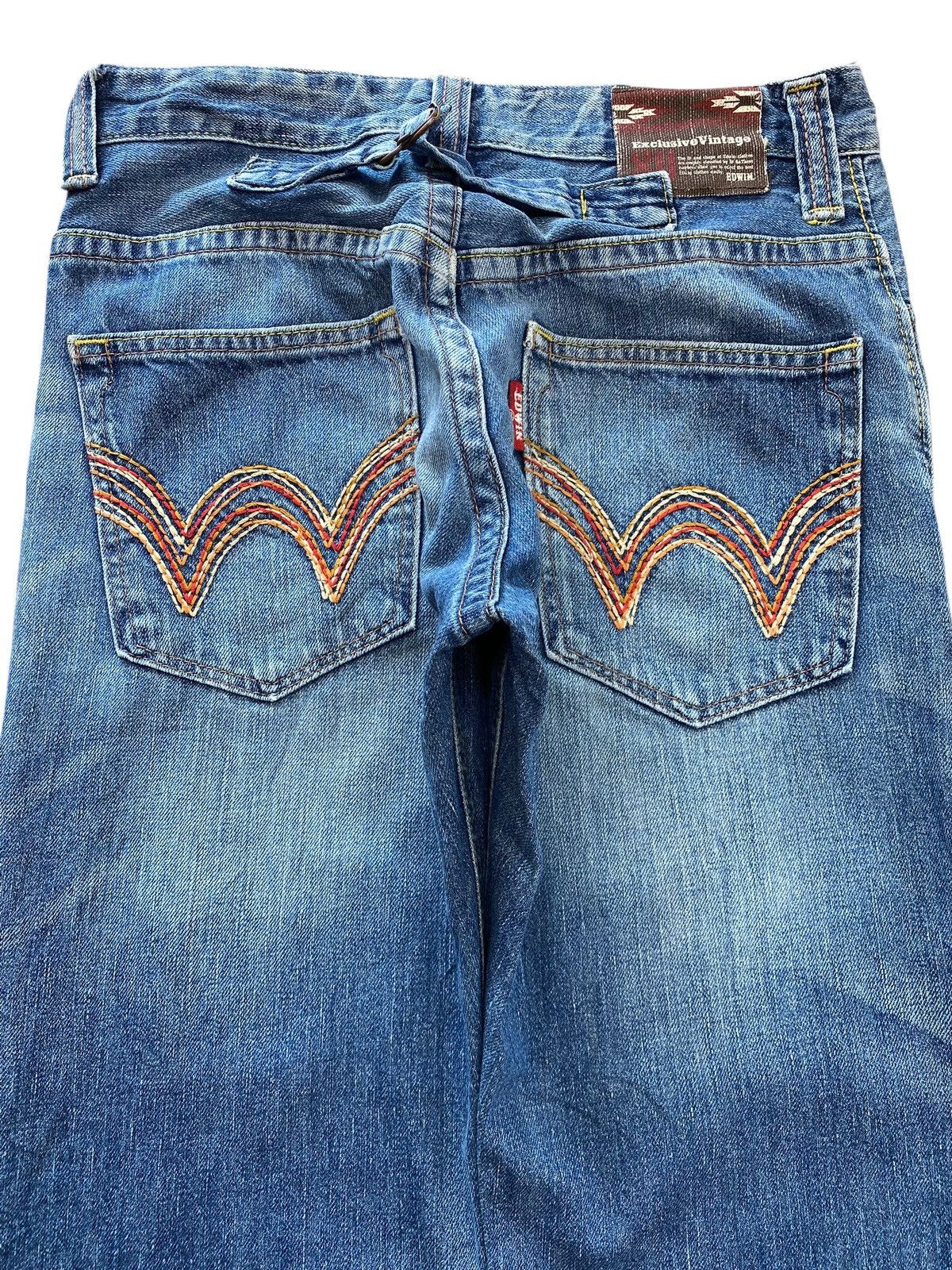 Edwin Edwin Vintage Blue Wash Ripped Style Straight Leg Jeans Size US 29 - 4 Thumbnail