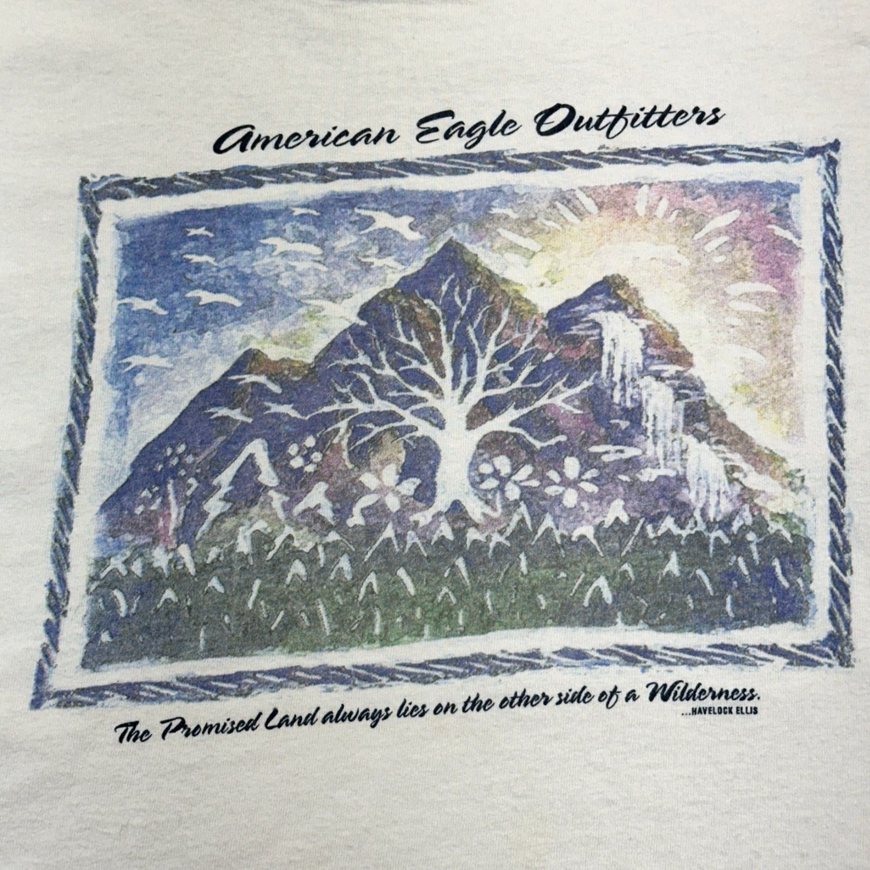 American Eagle Outfitters VINTAGE American Eagle Outfitters Shirt Mens L White 90s Graphic Print Crew Neck Short Sleeve Logo 1990s Outdoor Grunge Classic Art 90s Mens T-Shirt Size US L / EU 52-54 / 3 - 4 Thumbnail