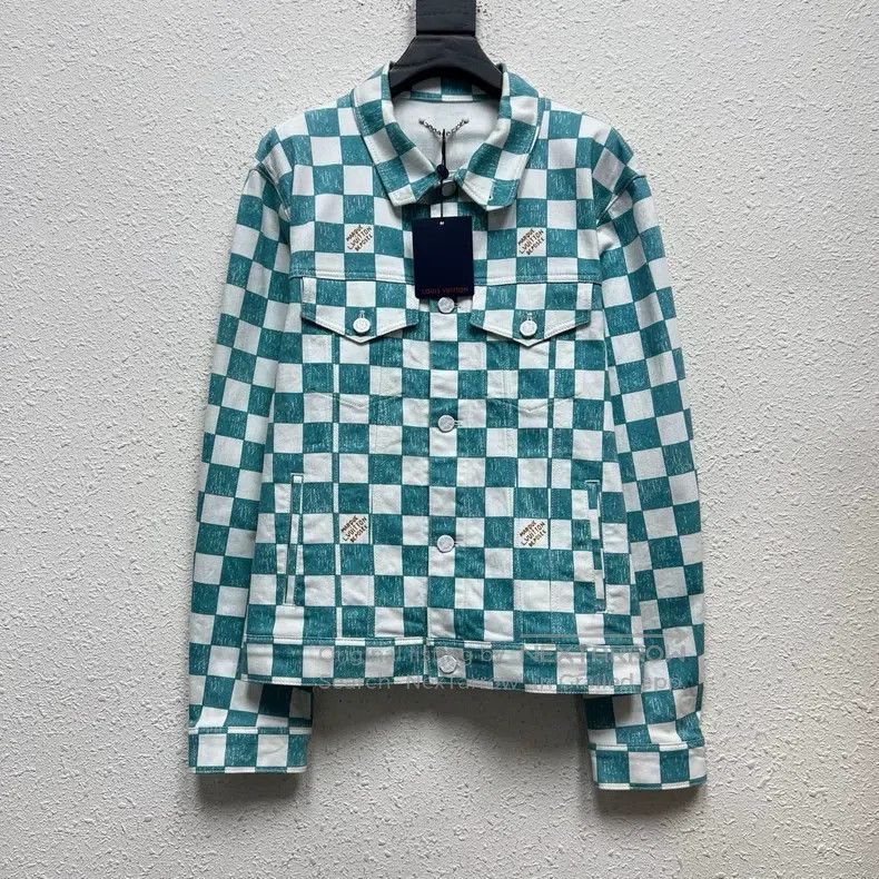 Louis Vuitton Louis Vuitton Checkerboard Tiffany Denim Jacket Size US L / EU 52-54 / 3 - 1 Thumbnail
