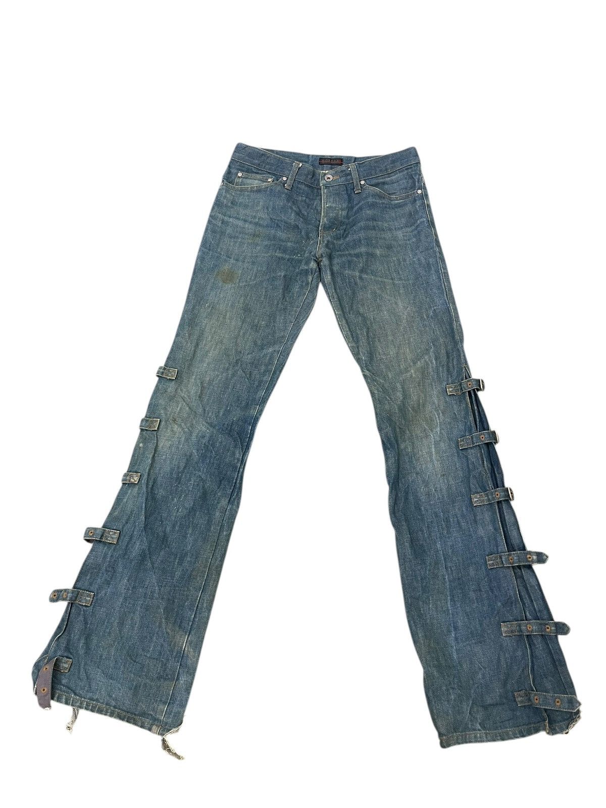 Japanese Brand Flare Jeans Morgan Homme Faded Boot Cut Chrome hearts 2🟦7 Size US 32 / EU 48 - 11 Thumbnail