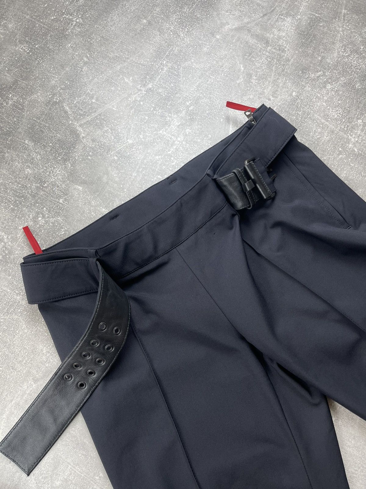 Prada Prada Linea Rossa Tech Archive Flared Pants Nylon Belted Size 30" / US 8 / IT 44 - 6 Thumbnail