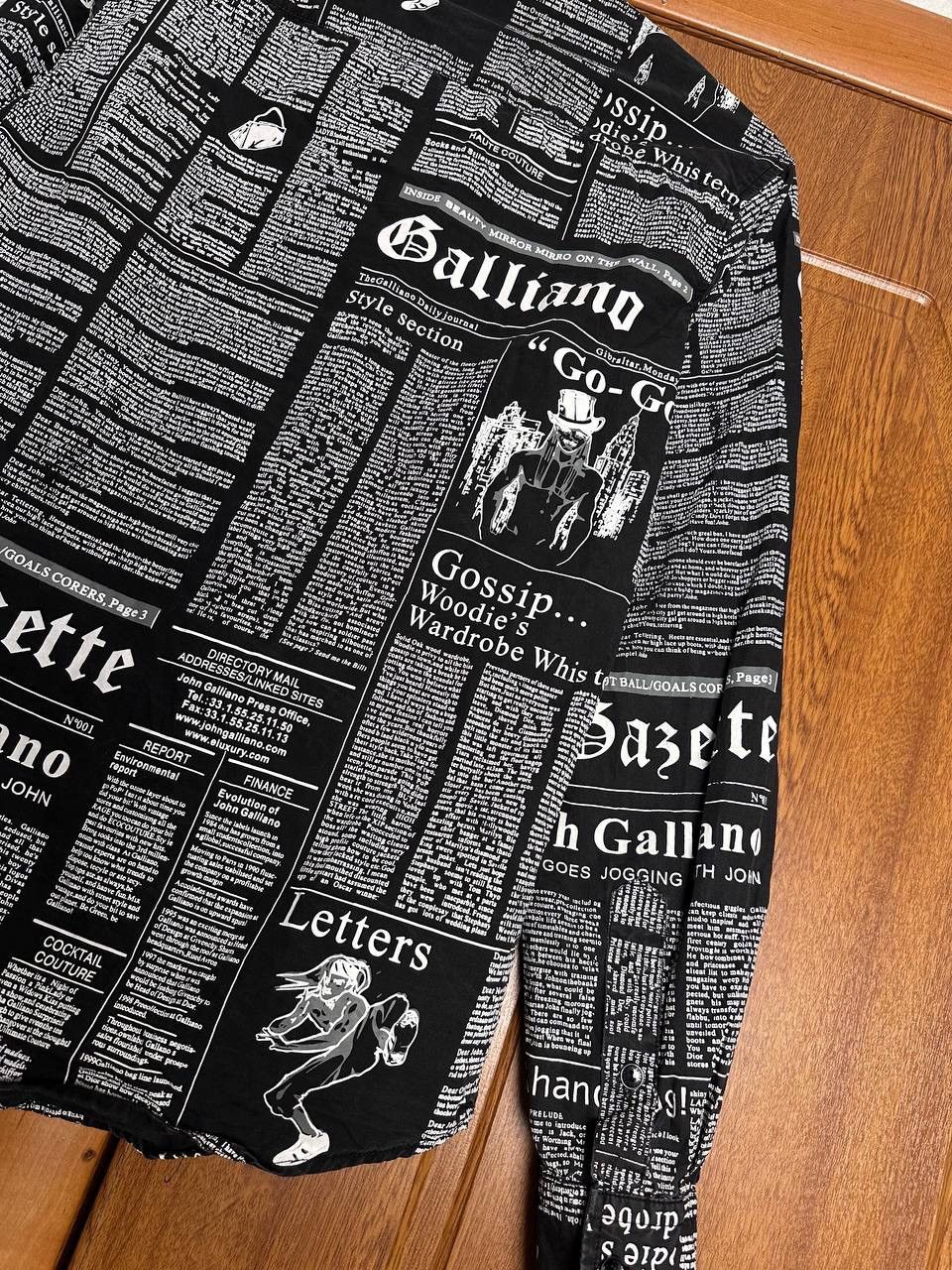 John Galliano JOHN GALLIANO NEWSPAPER PRINT LONG SLEEVES SHIRT Size M Size US M / EU 48-50 / 2 - 18 Thumbnail