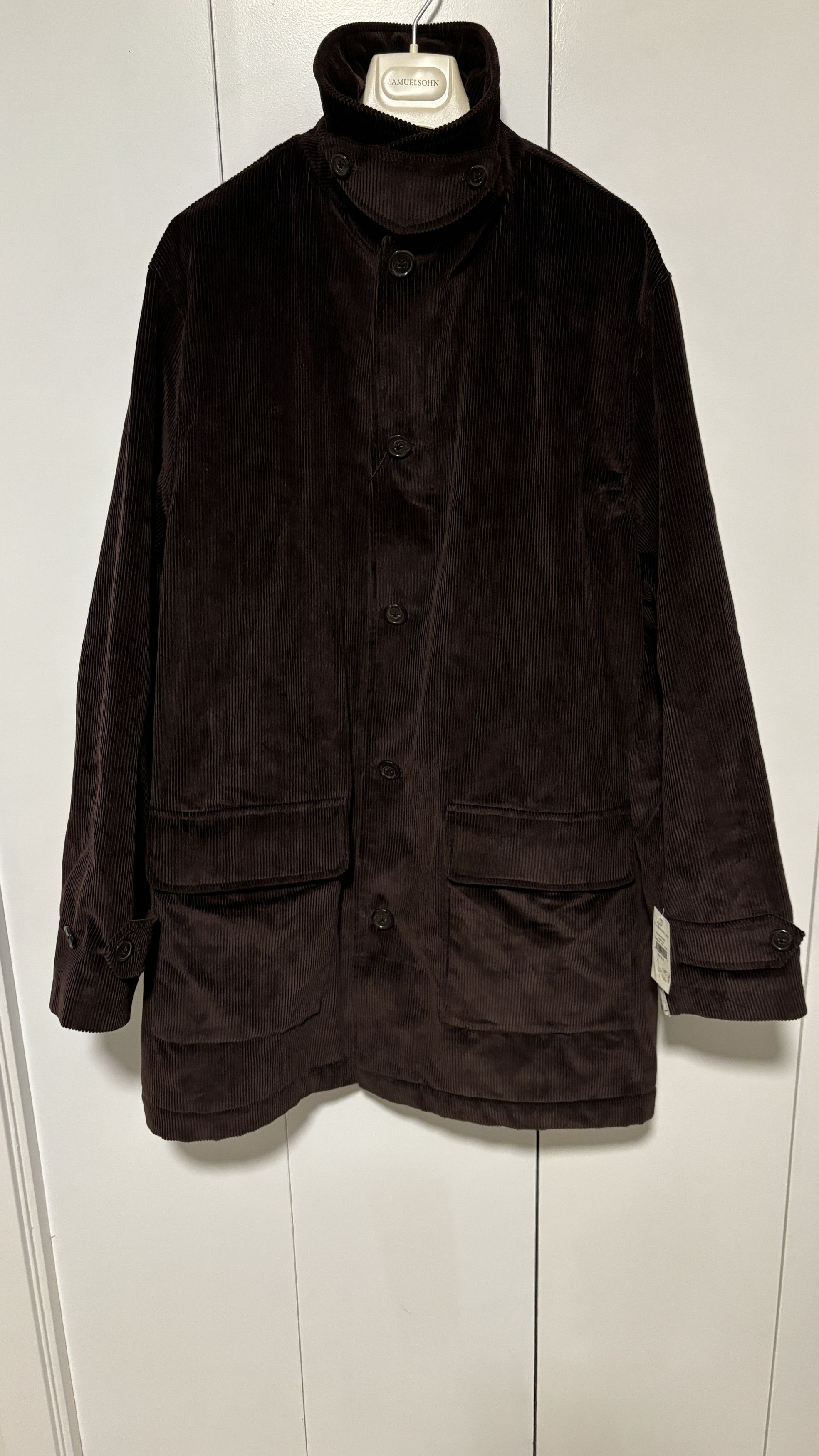 Polo Ralph Lauren BNWT Corneliani Brown Corduroy Overcoat/ Jacket XL-XXL Size US XXL / EU 58 / 5 - 5 Thumbnail
