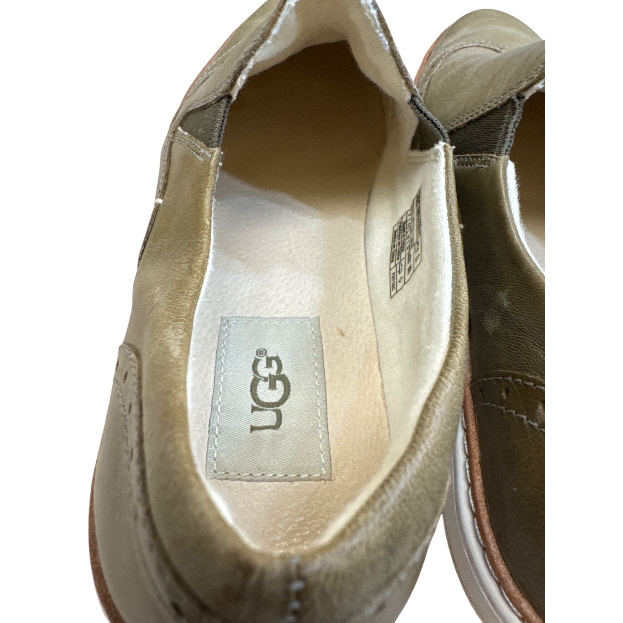 Ugg Ugg Womens Green Leather Slip-On Loafers Shoes Size 8 SKU813 Size US 8 / IT 38 - 11 Thumbnail