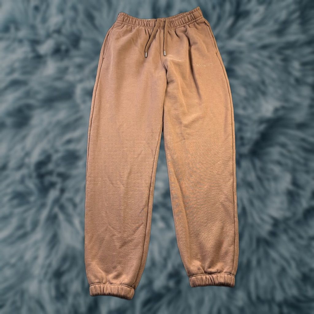 Jordan Brand Jordan Pants Mens Medium Brown Fleece Heavyweight Wordmark Archaeo Size US 31 - 1 Thumbnail
