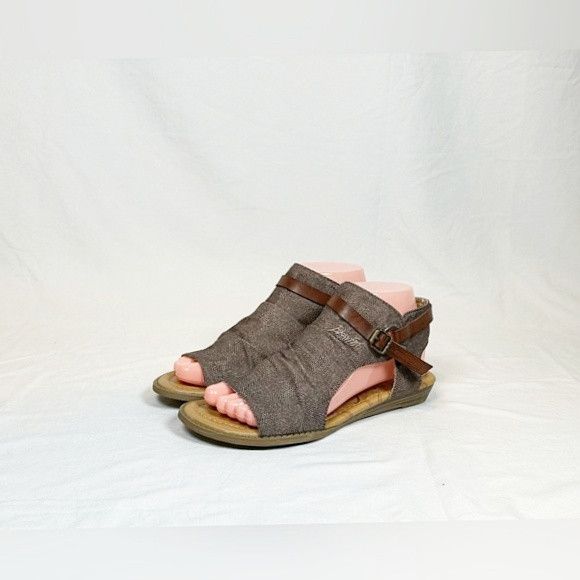 Other Blowfish Malibu Balla Brown Canvas Leather Gladiator Sandals Size US 7 / IT 37 - 1 Thumbnail