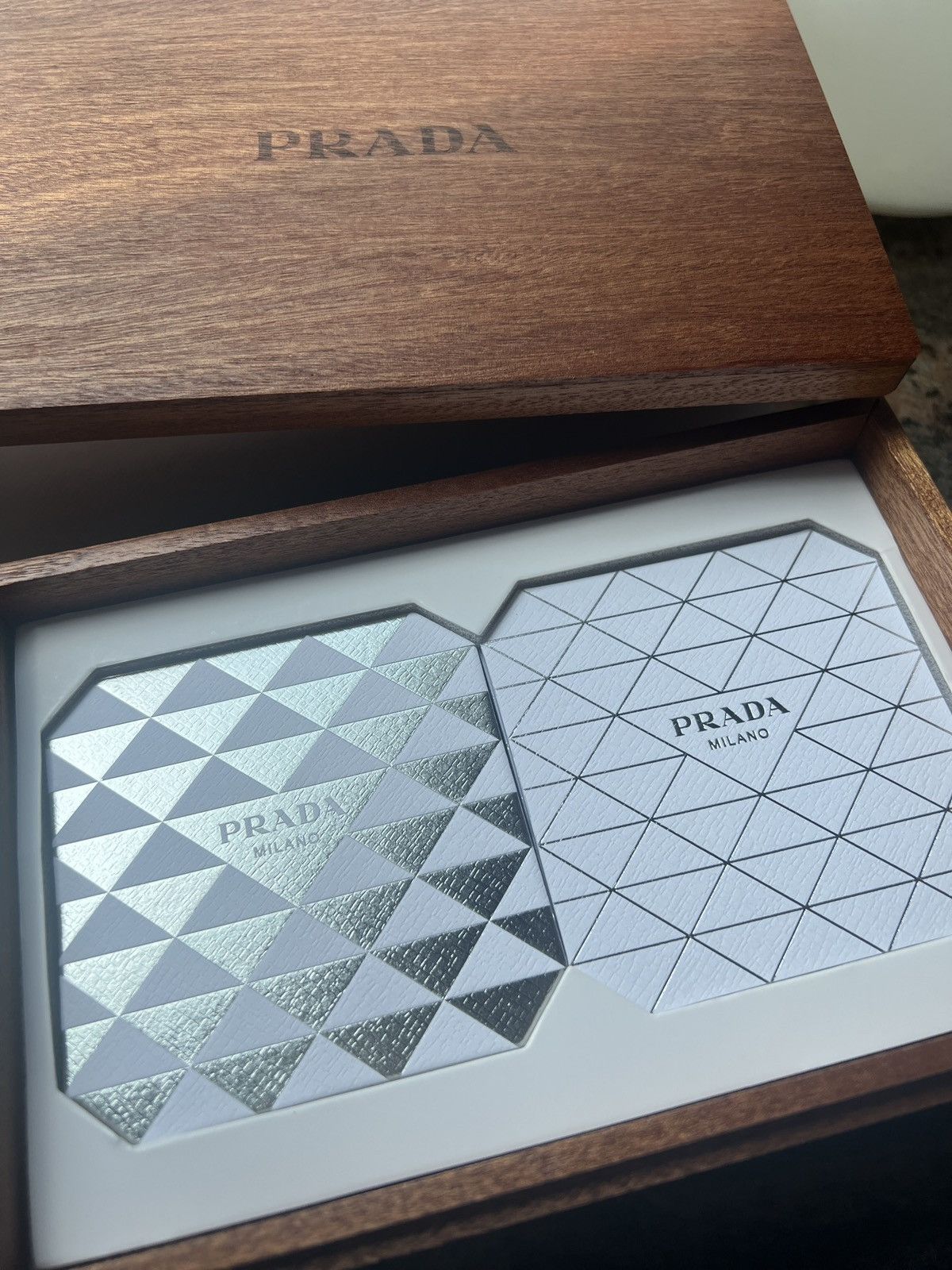 Prada Prada wooden candy jewelry storage box with coasters Size ONE SIZE - 9 Thumbnail