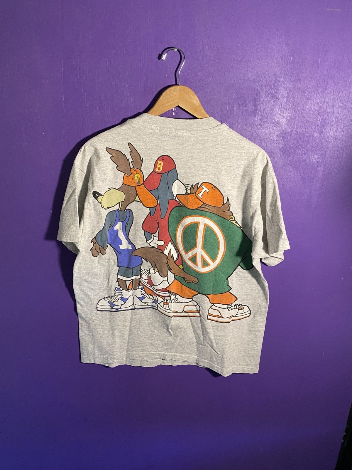 Vintage Vintage 90s Looney tunes cross Colours style t-shirt Size US L / EU 52-54 / 3 - 2 Thumbnail