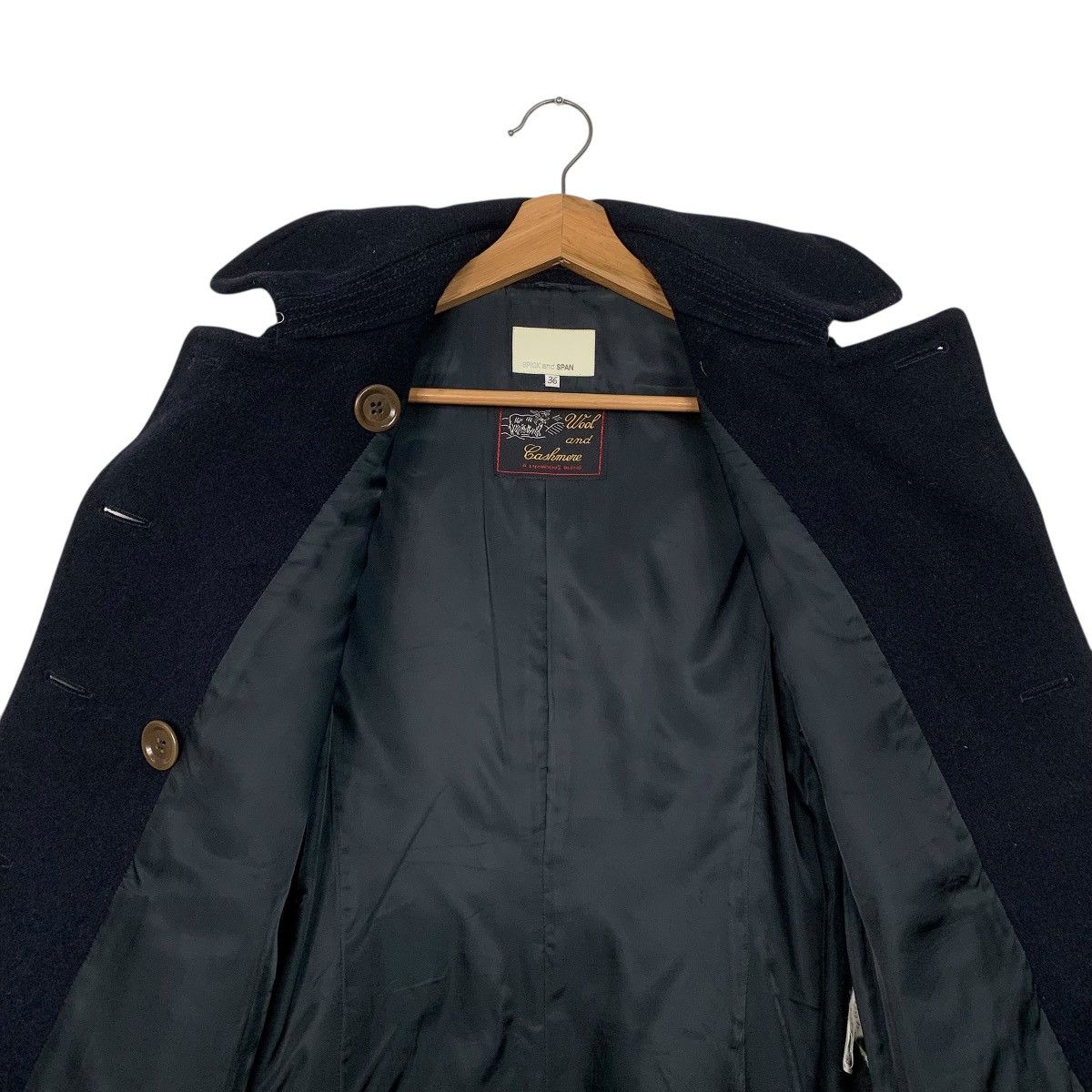 Japanese Brand Spick And Span Double Breasted Wool Cashmere Jacket Size S / US 4 / IT 40 - 12 Thumbnail