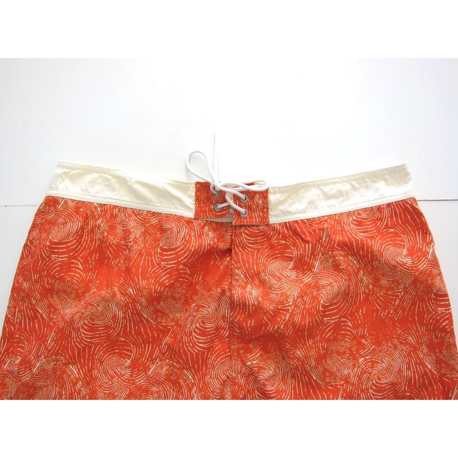 Nautica Nautica Orange White Swirl Lined Surf Beach Board Swim Short Men XL Size US 36 / EU 52 - 3 Thumbnail