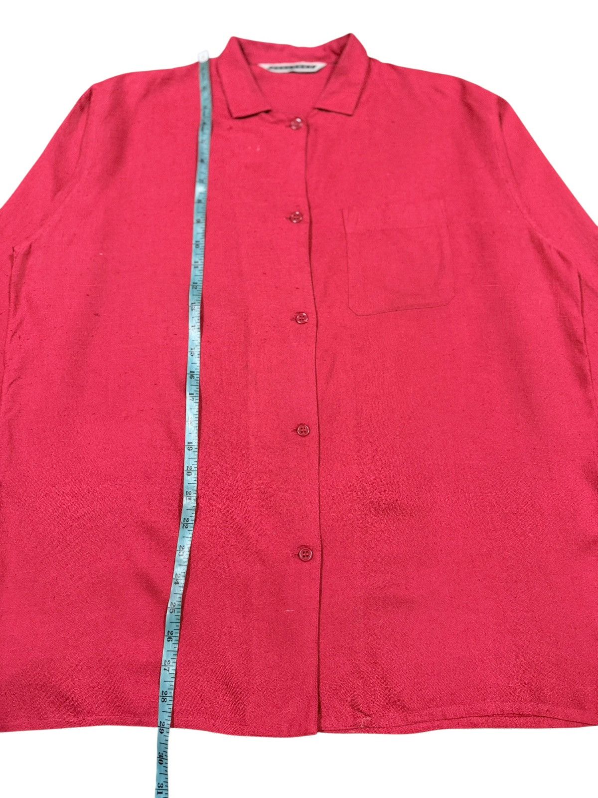 Yohji Yamamoto Vtg🔥80’s Workshop Yohji Yamamoto Cotton Linen Red Button Ups Size US XL / EU 56 / 4 - 16 Thumbnail