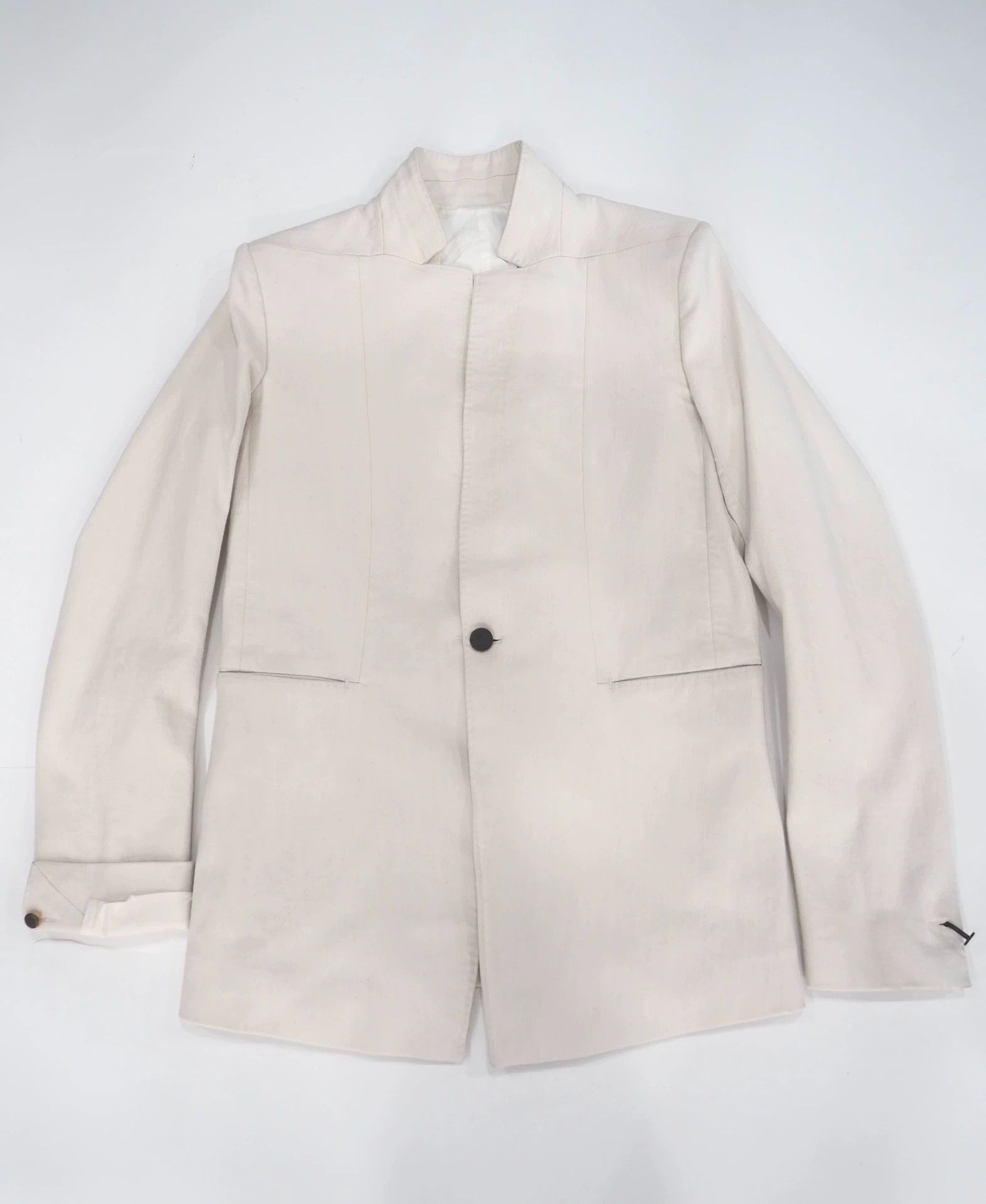 Boris Bidjan Saberi BBS Light Gray Single-Breasted Straight-Collar Blazer Size 40S - 1 Thumbnail