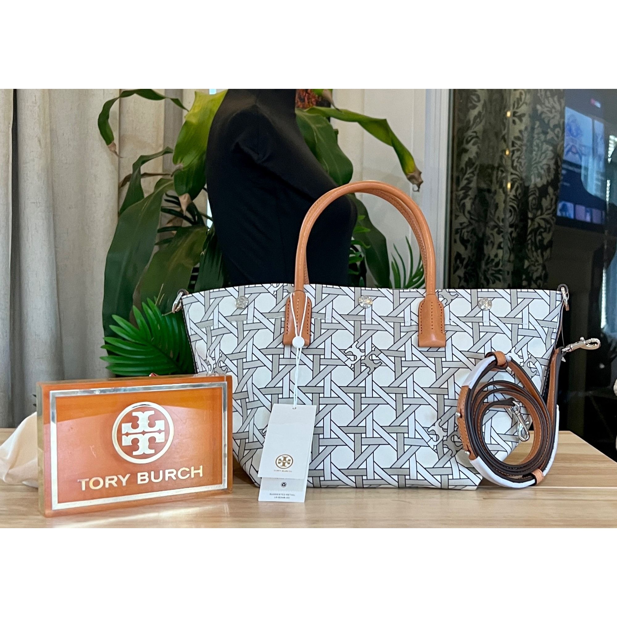 Tory Burch NWT! Tory Burch Nylon Basket Weave Handbag Size ONE SIZE - 2 Thumbnail