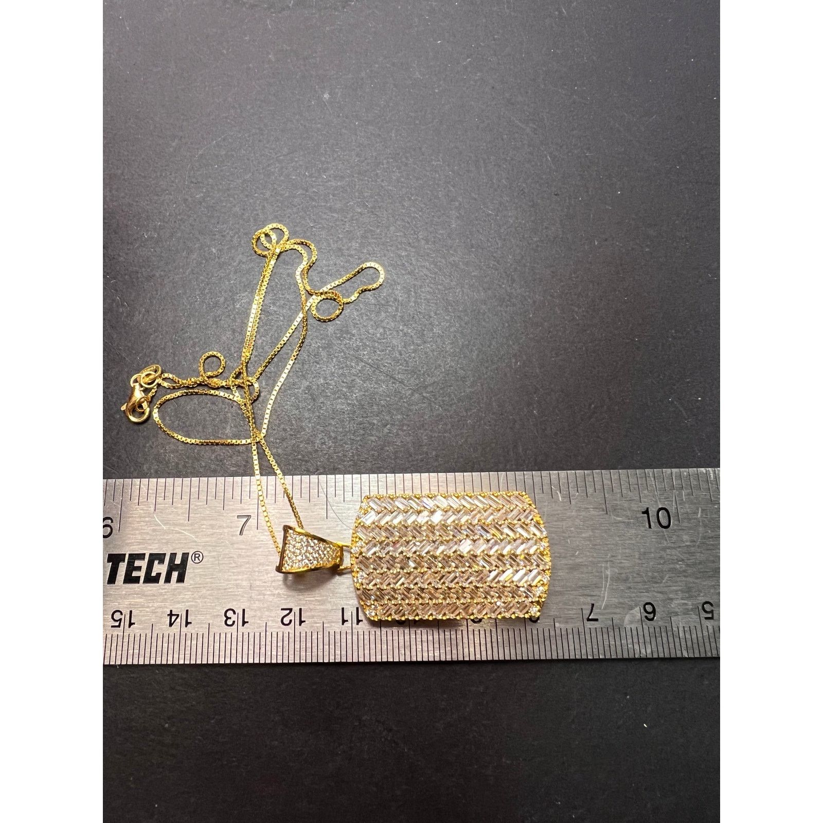 Other NEW Cubic Zirconia Gold Over Silver Pendant and Chain Size ONE SIZE - 4 Thumbnail
