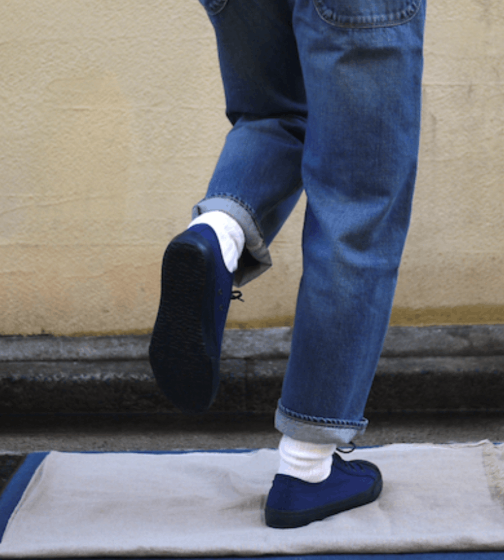 DOEK SHOE INDUSTRIES Oxford Indigo Canvas Sneaker Vulcanized