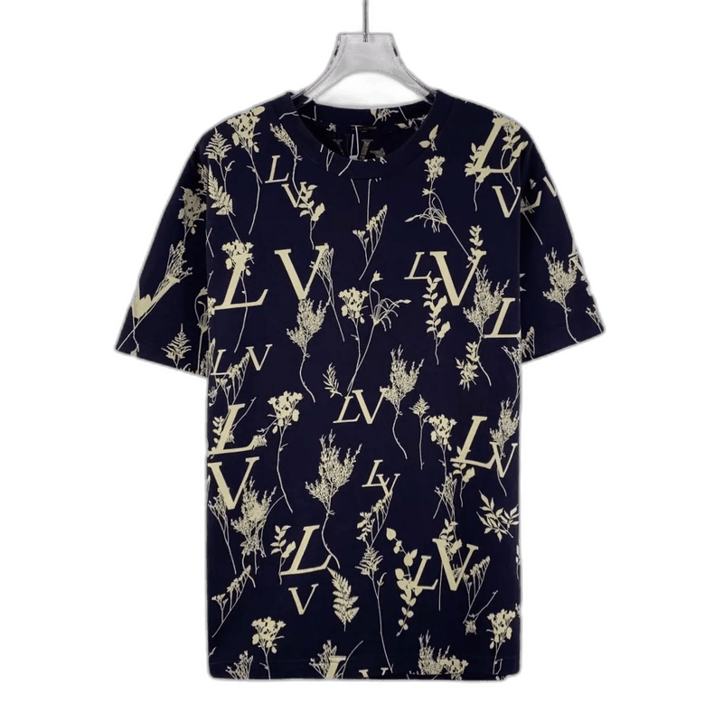 Louis Vuitton Louis Vuitton Blue Logo Print Cotton Tshirt-2506 Size M / US 6-8 / IT 42-44 - 1 Thumbnail