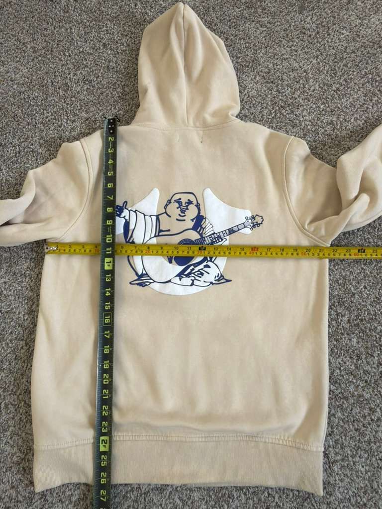 True Religion True Religion Buddha Logo Full-Zip Hoodie - Beige - Size M Size US M / EU 48-50 / 2 - 9 Thumbnail