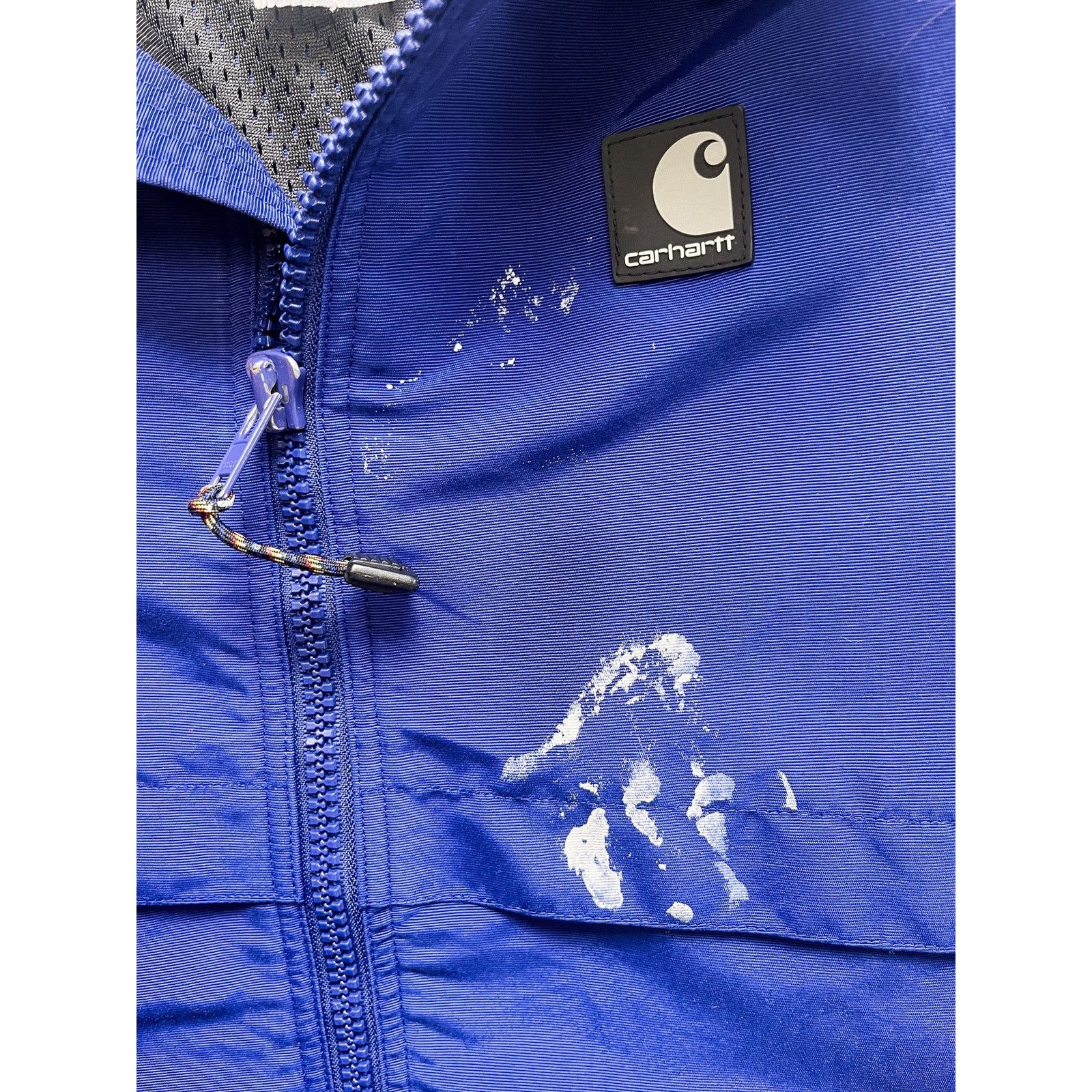 Carhartt Vintage 90s Carhartt Blue Hooded Jacket - Women's Large Size L / US 10 / IT 46 - 4 Thumbnail
