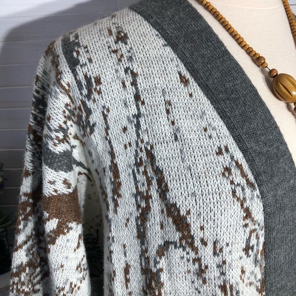 Vintage Vintage 90s full length cardigan Southwestern gray brown XL Size XL / US 12-14 / IT 48-50 - 9 Thumbnail