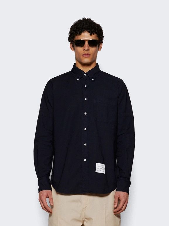 Thom Browne o1mle0326 Oxford Armband Shirt in Blue Size US S / EU 44-46 / 1 - 2 Thumbnail