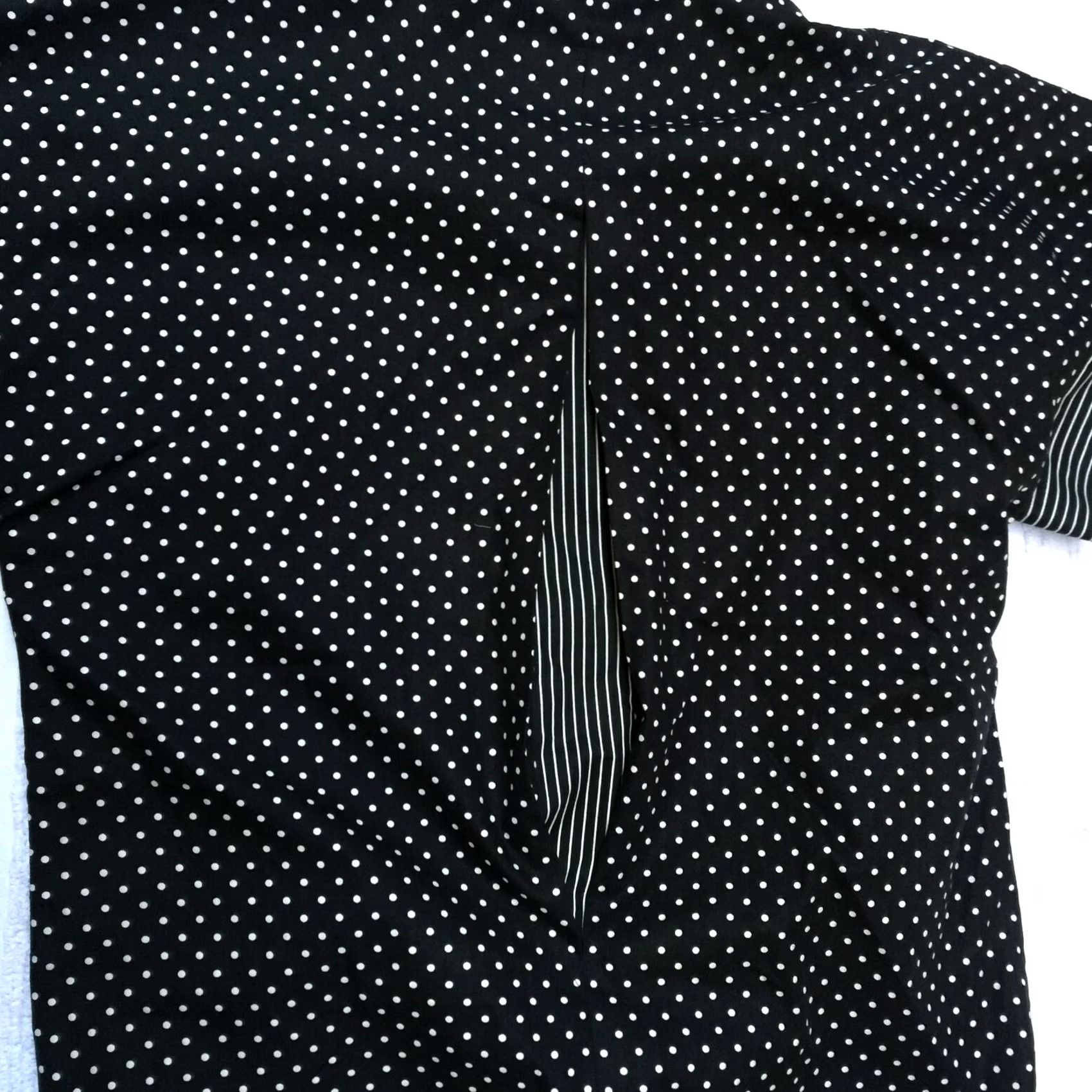 Vintage VINTAGE Pogia by S. Polimeni Womens Black White Polka Dot Shawl Collar Blouse 6 Size M / US 6-8 / IT 42-44 - 8 Thumbnail