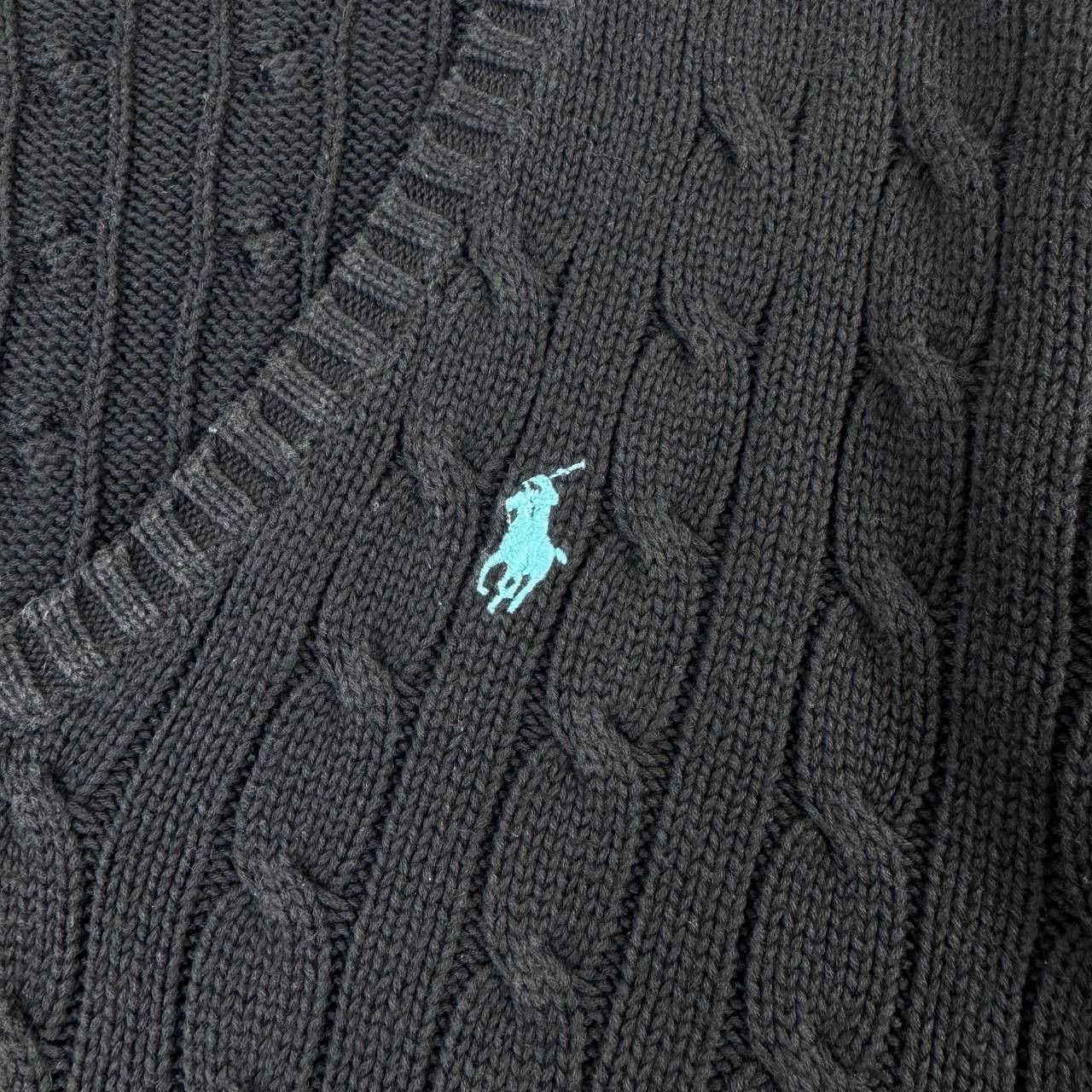 Polo Ralph Lauren Polo Ralph Lauren Sport Sweater Black Cable Knit V Womens XL Size XL / US 12-14 / IT 48-50 - 3 Thumbnail