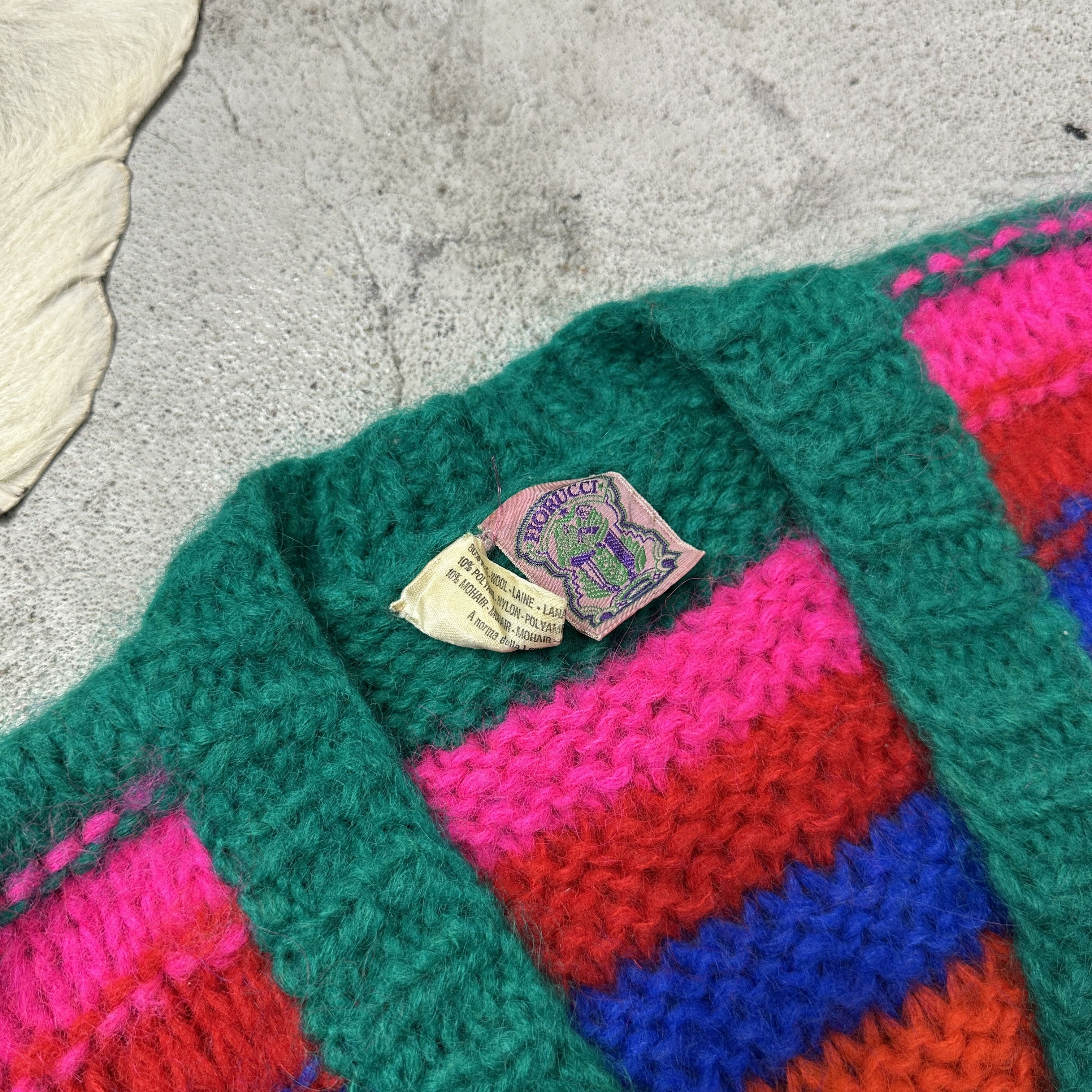 Fiorucci Vintage Woolen Striped Knitted Fiorucci Sweater Y2K Size M / US 6-8 / IT 42-44 - 4 Thumbnail