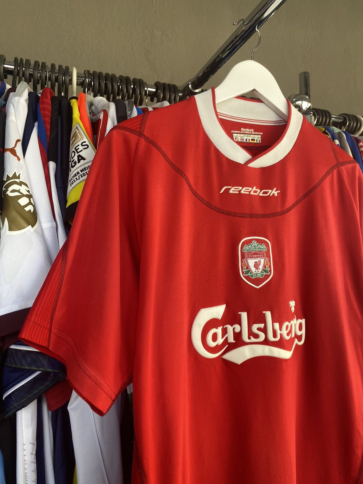 Reebok 2002/04 REEBOK LIVERPOOL HOME SOCCER FOOTBALL JERSEY SHIRT Size US M / EU 48-50 / 2 - 3 Thumbnail