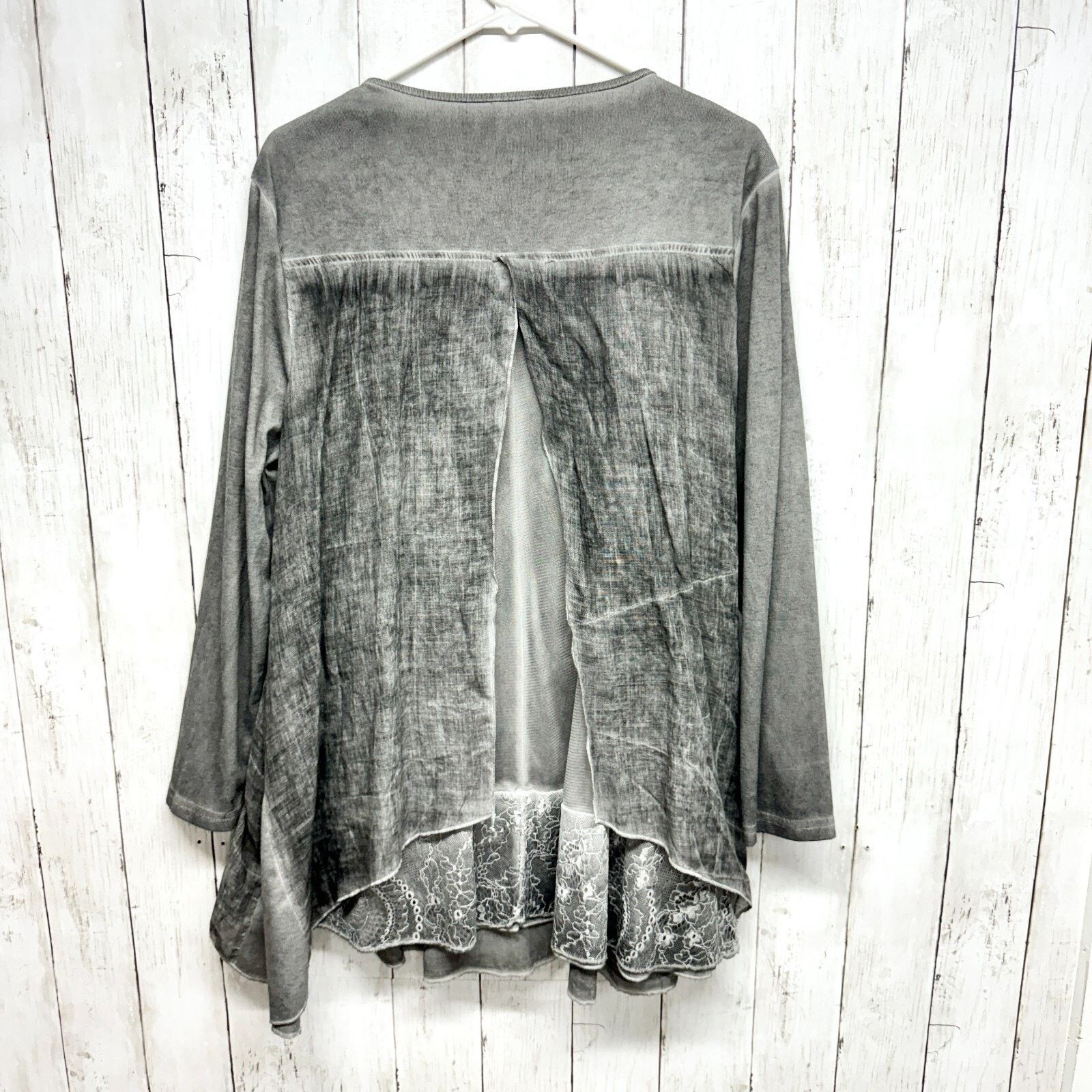 Other Cal Style Tunic Top Blouse Large Lagenlook Boho Gray Layered Size L / US 10 / IT 46 - 5 Thumbnail