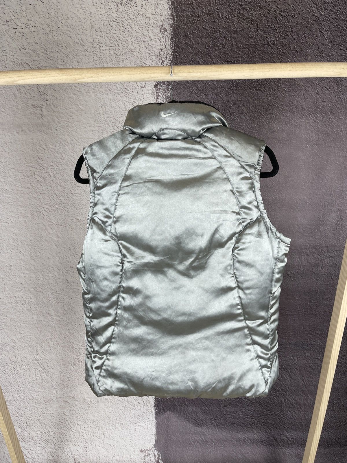 Nike Nike vintage y2k reversible black silver down vest drill Size L / US 10 / IT 46 - 21 Thumbnail