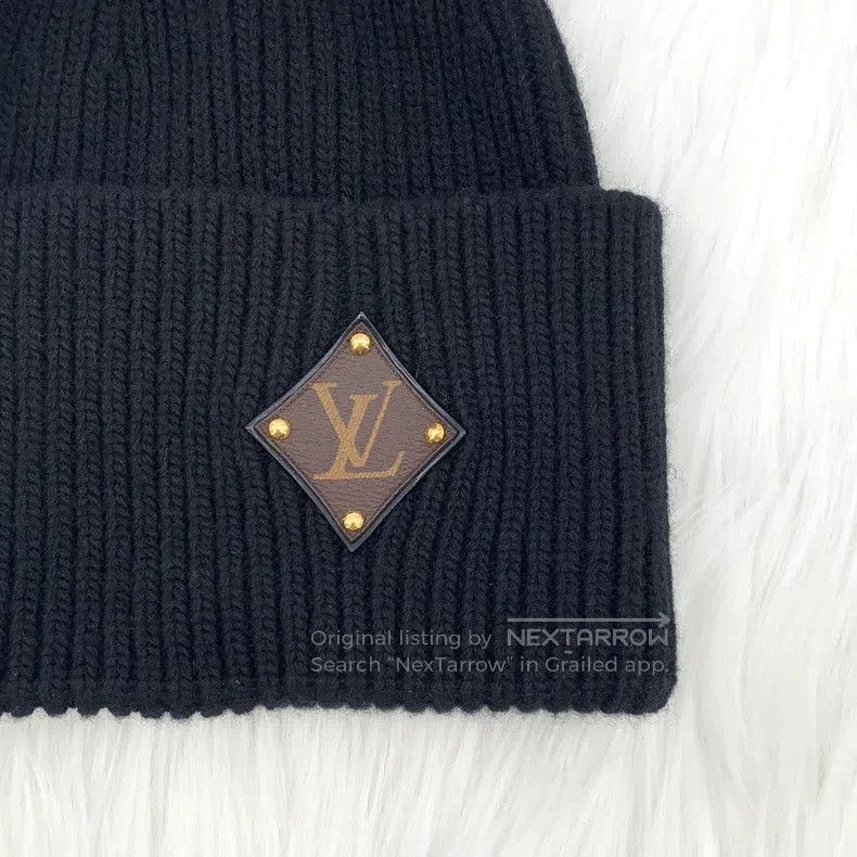 Louis Vuitton Louis Vuitton Black logo brand wool knit wool hat wool hat Size ONE SIZE - 5 Thumbnail