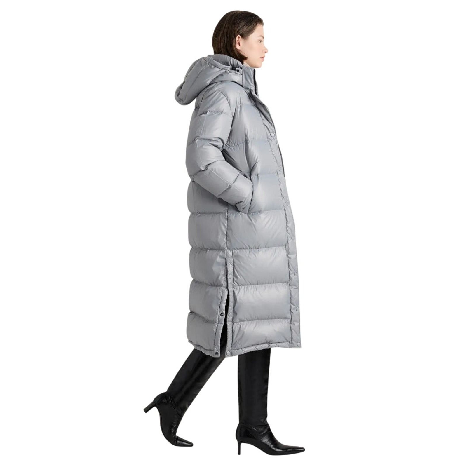 Quince Quince Small Responsible Down Long Puffer Jacket Gray Size S / US 4 / IT 40 - 2 Thumbnail