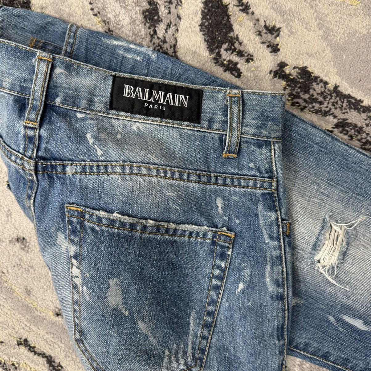 Balmain Balmain by Decarnin SS10 6 Pocket Destroyed Denim Size US 30 / EU 46 - 5 Thumbnail