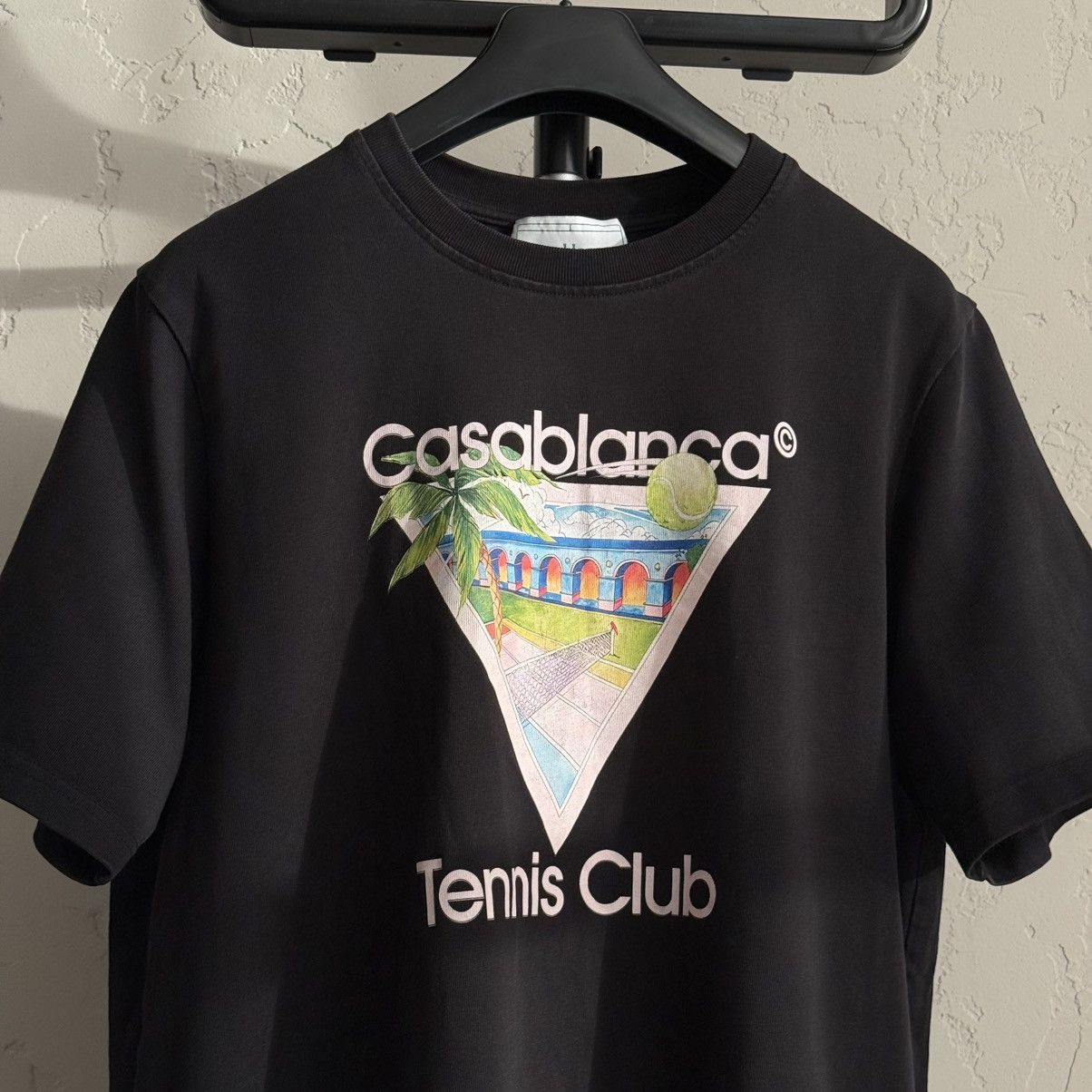 Casablanca Casablanca Tennis Club Icon Black T-Shirt Size US XL / EU 56 / 4 - 2 Thumbnail