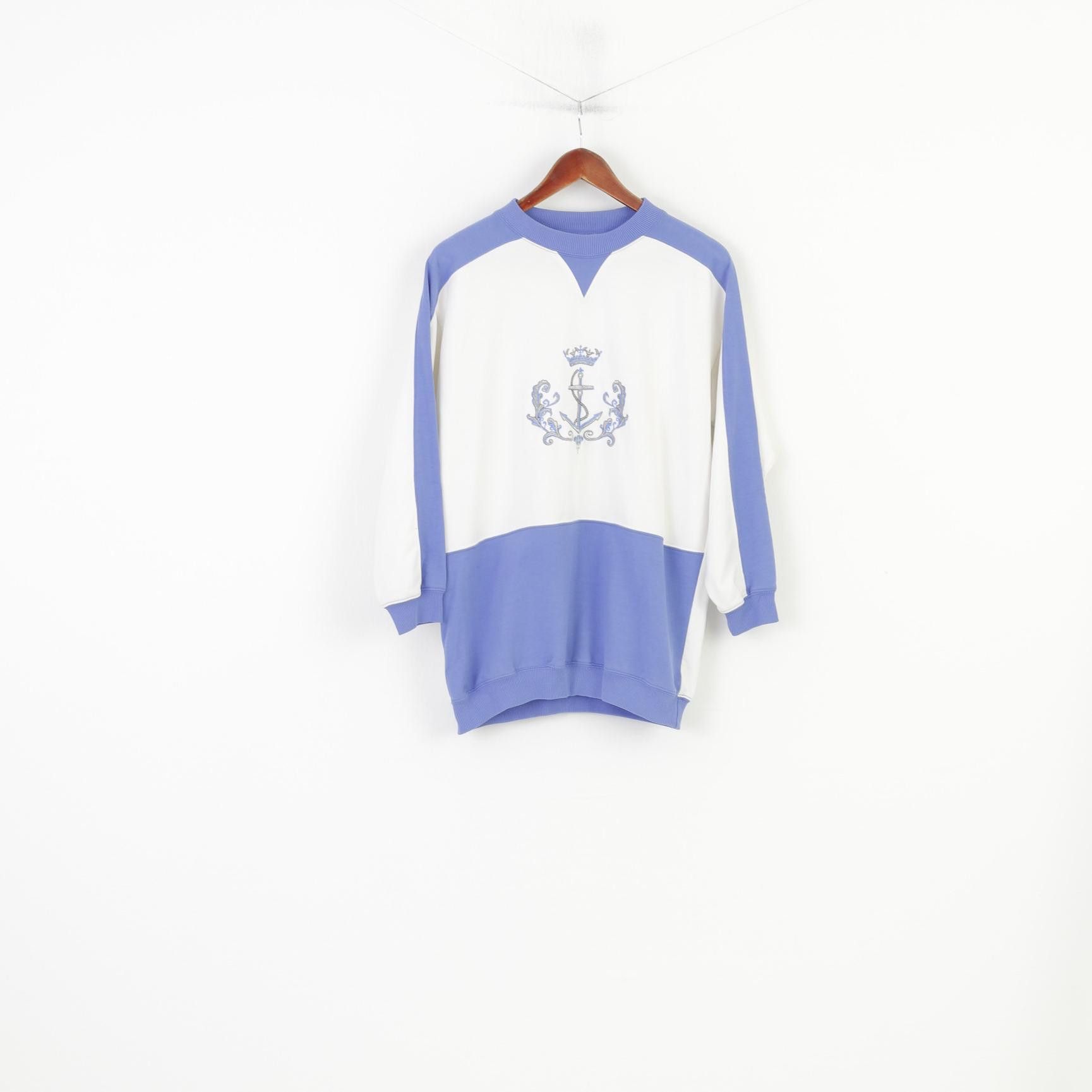 Vintage St Michael Women 10 M Sweatshirt White Jumper 3415 Size M / US 6-8 / IT 42-44 - 1 Thumbnail