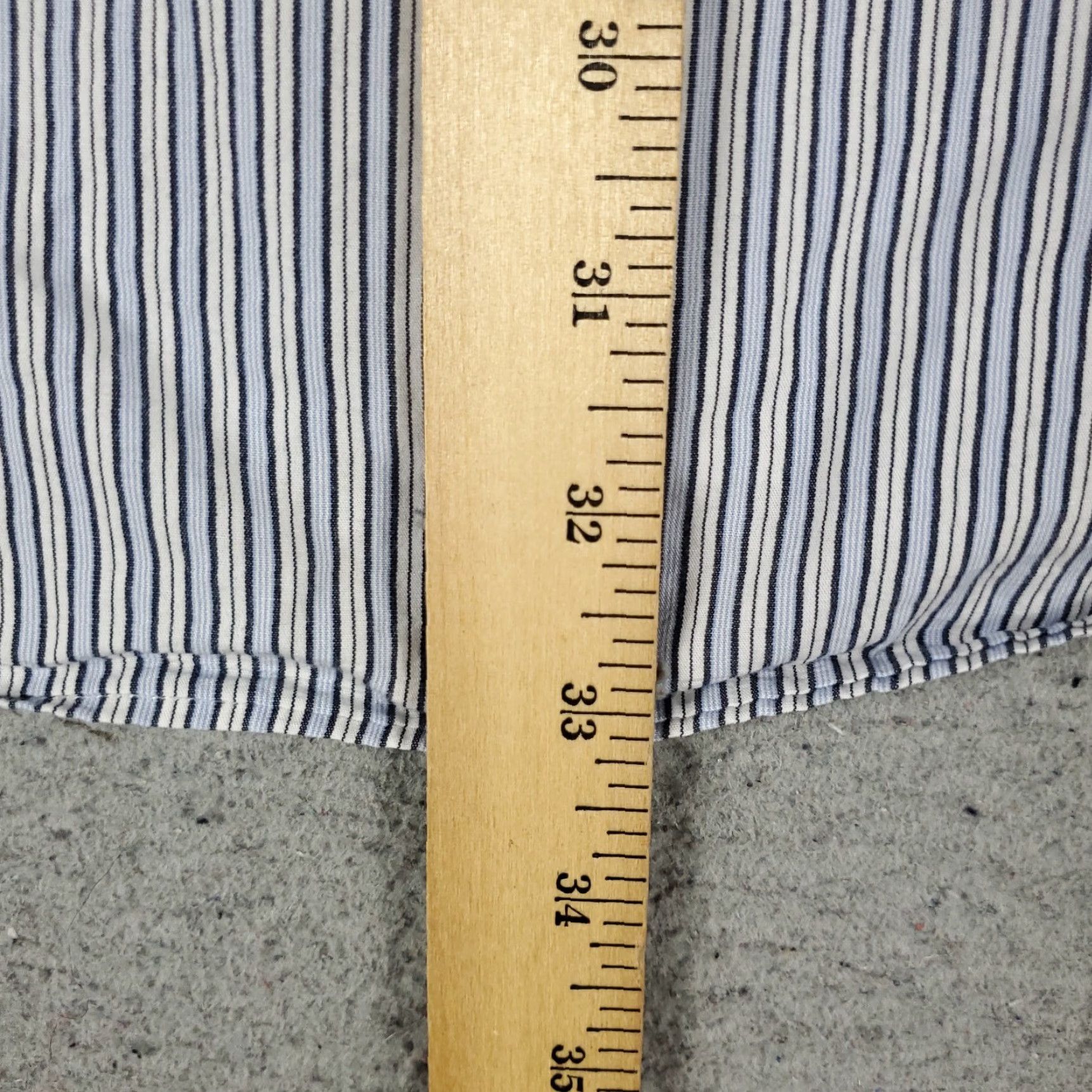 Ralph Lauren Ralph Lauren Dress Shirt Mens Size 18 Blue Striped Long Sleeve Button-Up Regular Fit Size 48R - 6 Thumbnail