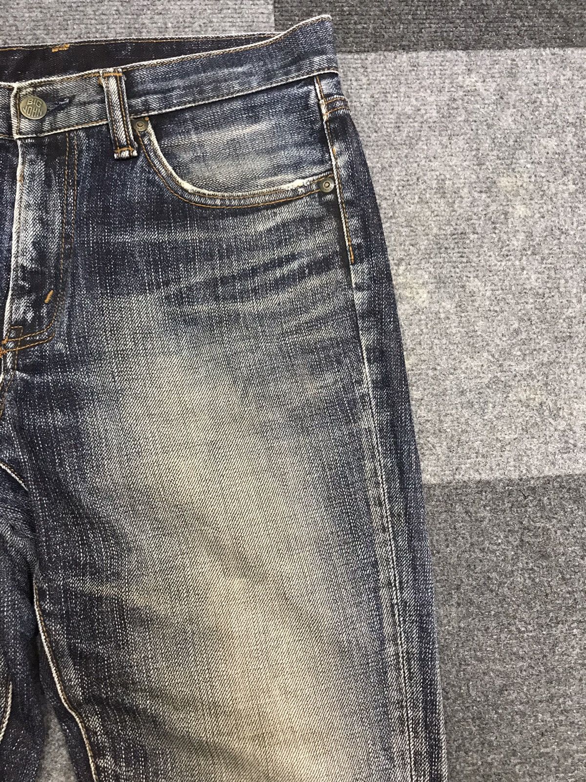Big John × Vintage 💥FLARE💥VINTAGE BIG JOHN JAPAN STONEWASH FLARE DENIM F452 Size US 29 - 3 Thumbnail
