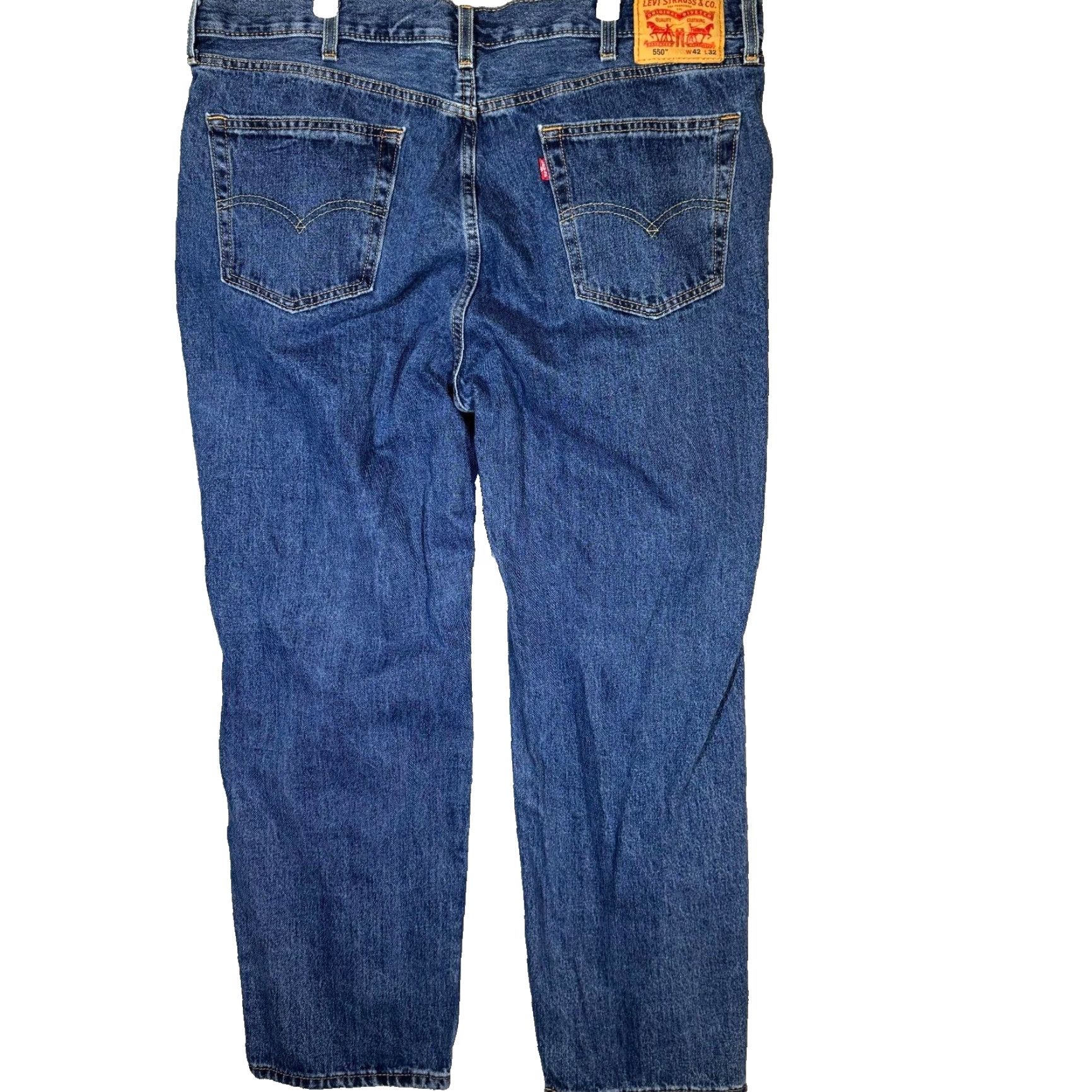 Levi's Levi’s 550 Mens Jeans 42x32 Blue Denim Relaxed Fit Mid Rise Straight Leg Size US 42 / EU 58 - 2 Thumbnail