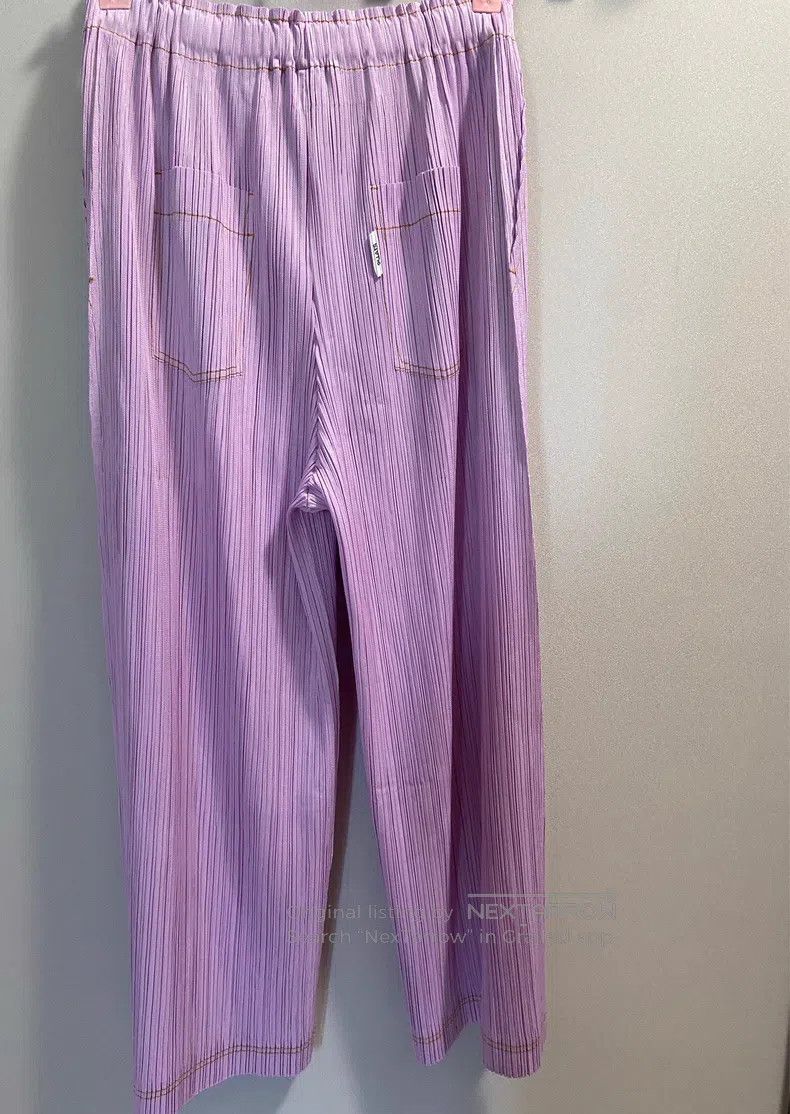 Issey Miyake Issey Miyake size:3 Purple Trousers Size 22" - 3 Thumbnail
