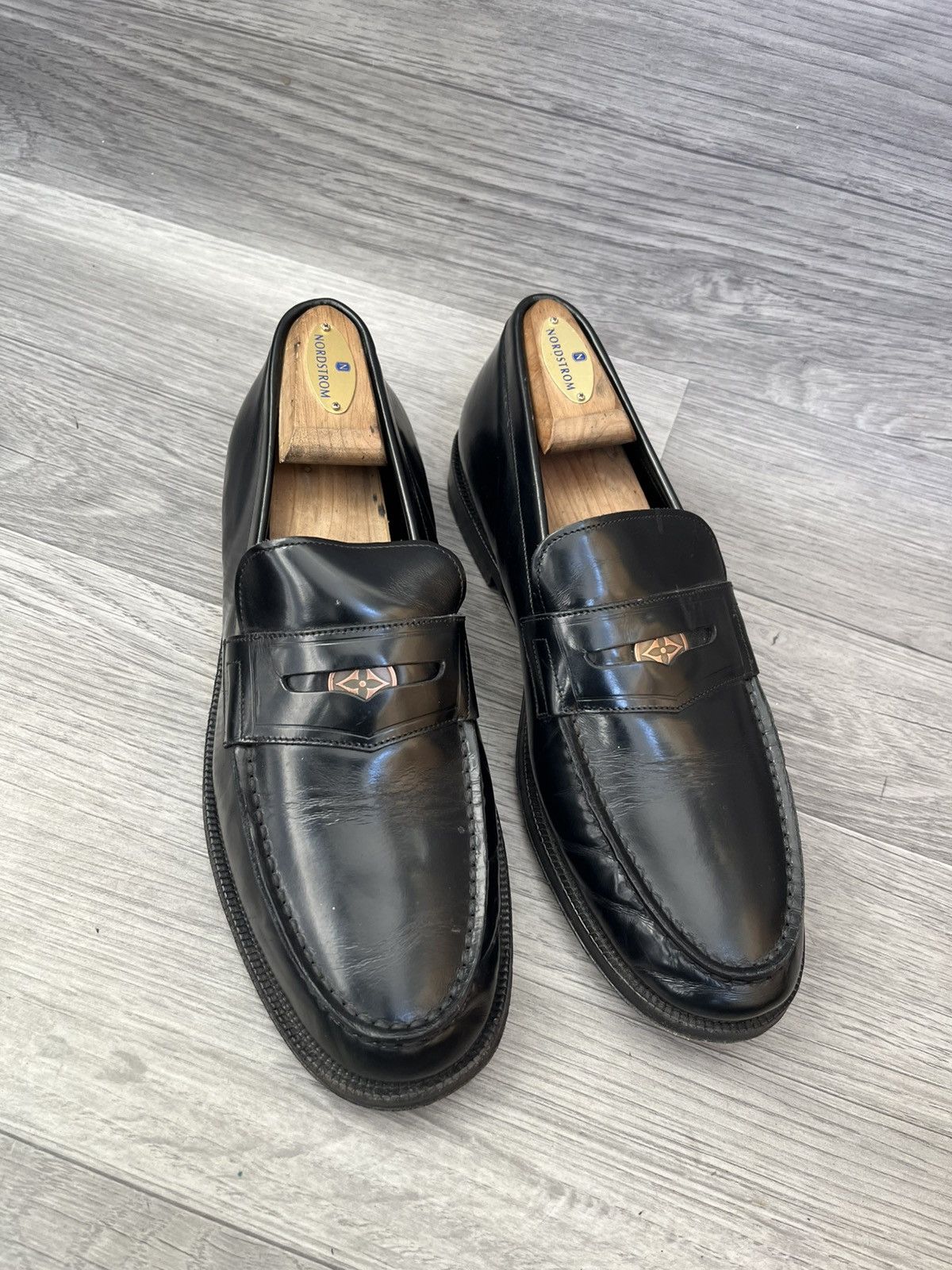 Louis Vuitton Louis Vuitton black leather penny loafers uk 7 Size US 8 / EU 41 - 7 Thumbnail