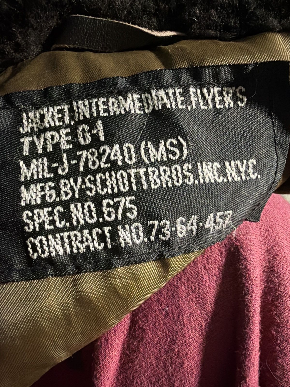 Schott Vintage Schott G-1 Flight Jacket USN Leather 1973 Size US XS / EU 42 / 0 - 2 Thumbnail