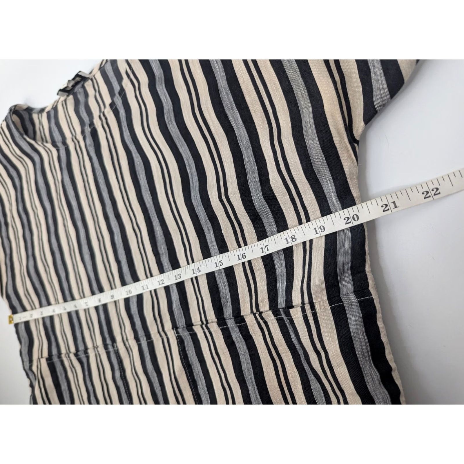 Madewell Madewell Blouse Cropped Boxy Linen Blend Pockets Striped Short Sleeve Size S Multicolor Size S / US 4 / IT 40 - 5 Thumbnail