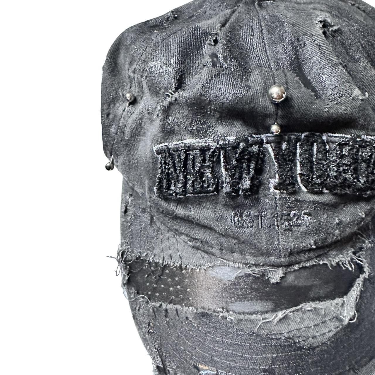 Other ASTROBOI* 'New York Grunge' Black Pierced Distressed Hat Size ONE SIZE - 8 Thumbnail