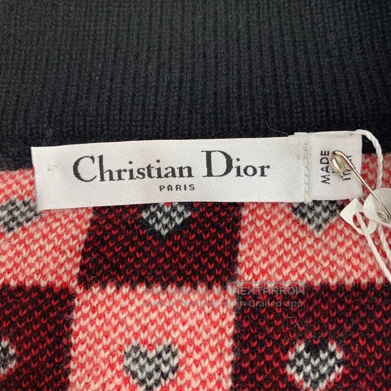 Dior Dior Colour block love plaid cashmere stand-up collar zipp Size XS / US 0-2 / IT 36-38 - 5 Thumbnail