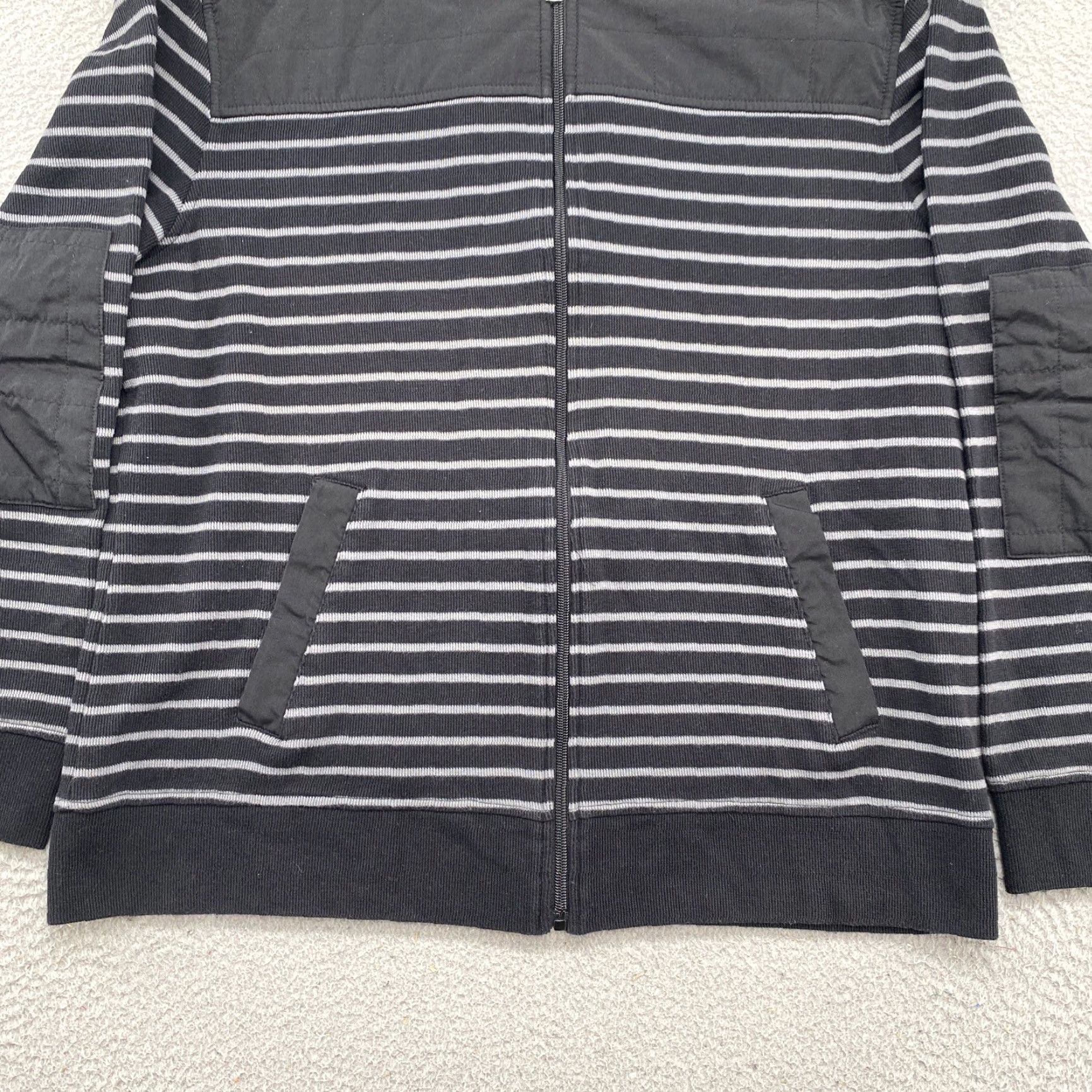 Vintage INC International Concepts Full Zip Hooded Striped Sweatshirt Jacket Women’s XL Black Women’s XL Hooded Striped Sweatshirt Jacket Size XL / US 12-14 / IT 48-50 - 2 Thumbnail