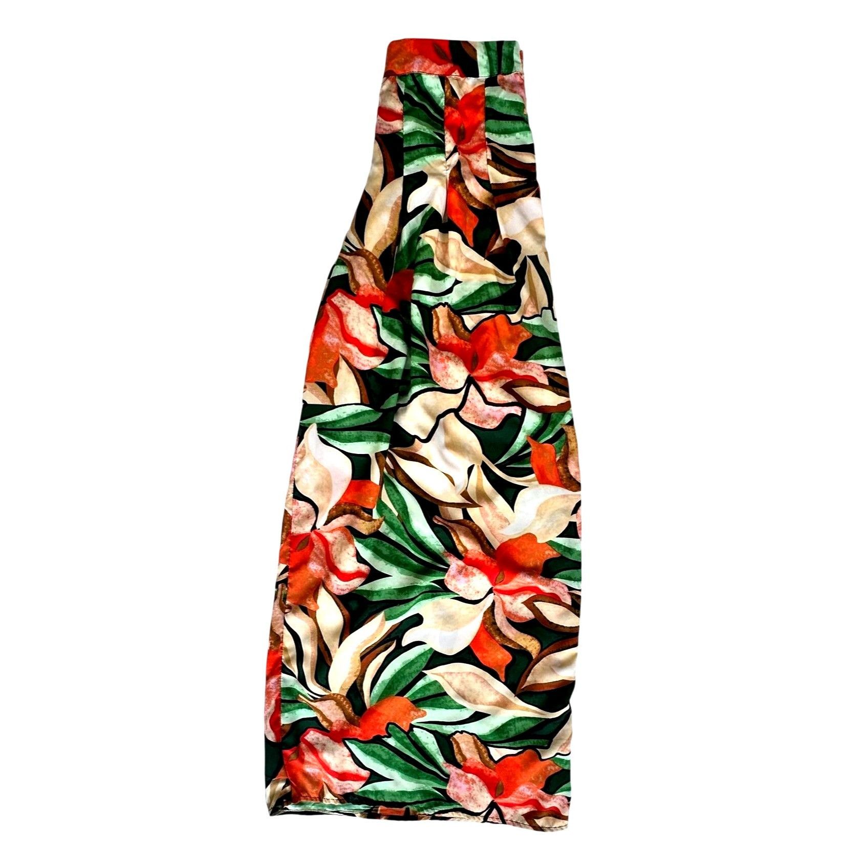 Other Moon Orchid Palazzo Pants Medium Abstract Festive High Waist Size 30" / US 8 / IT 44 - 10 Thumbnail