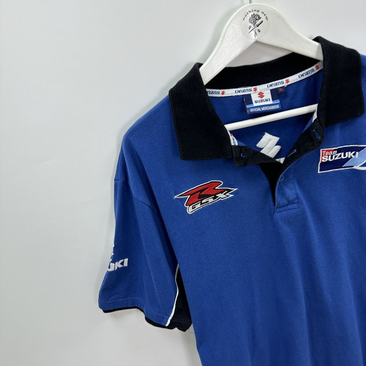 Vintage Vintage 90s Suzuki GSX Clinton Racing official polo y2k hype Size US XL / EU 56 / 4 - 5 Thumbnail