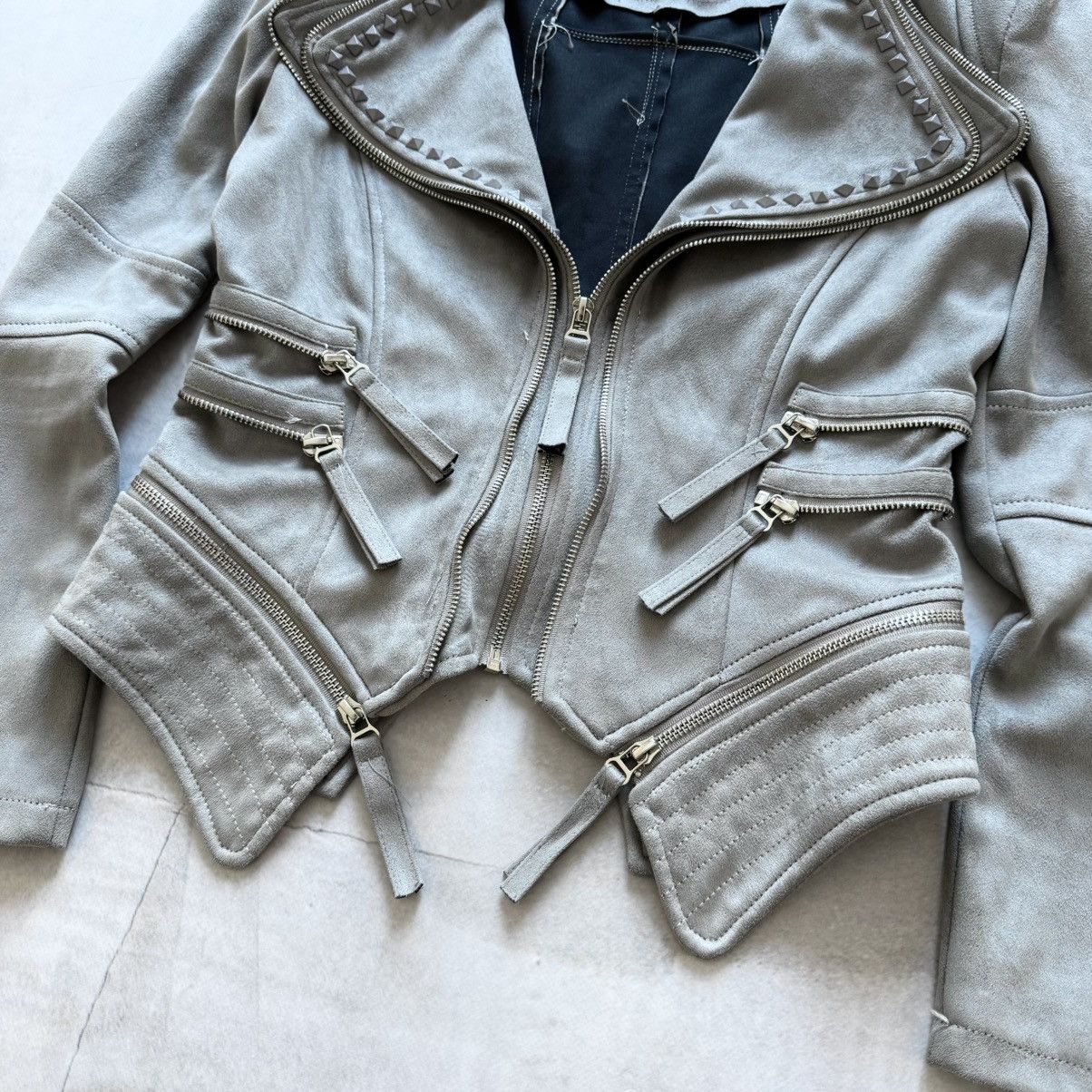 Hysteric Glamour × Undercover 00s Military Zipper Jacket Japan Napoleon Rick Owens Vibe Size S / US 4 / IT 40 - 2 Thumbnail